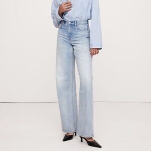 Banana Republic Icon Wide Leg Light Blue Jeans sz 27 NWT